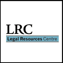 LRC Logo: LRC in Black and Legal Resources Centre in Blue